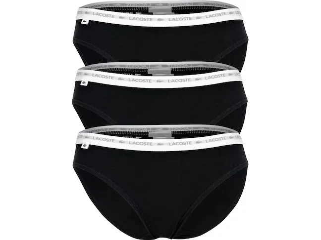 Slip Lacoste Pack de 3 Briefs Black
