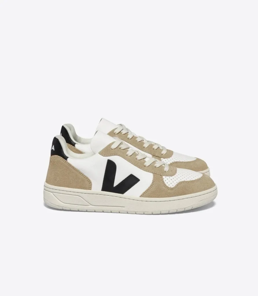 Chaussure Veja V-10 Extra White Black Sahara