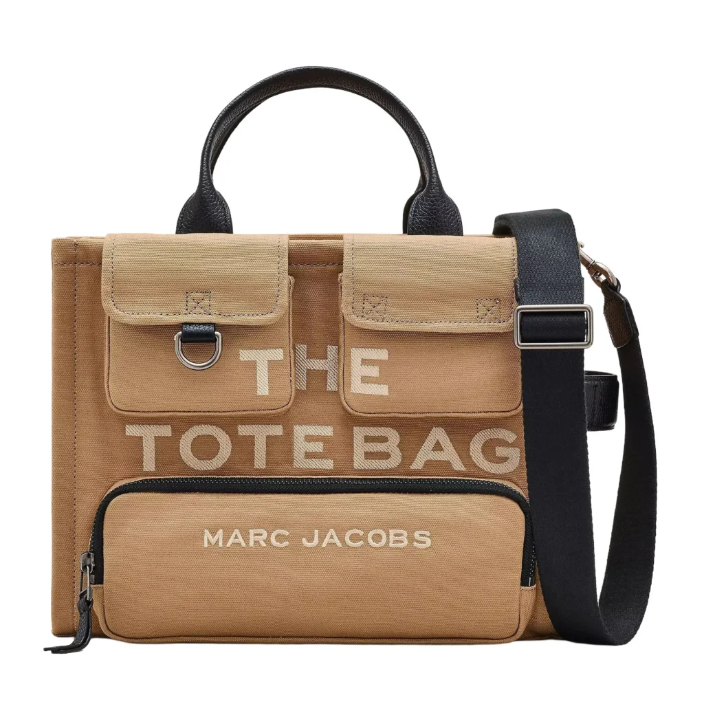 Sac Marc Jacobs The Cargo Canvas Medium Tote Bag Camel