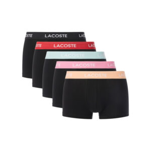 Boxershorts Lacoste 5er Pack schwarz orange rot türkis rosa