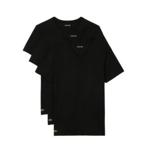 T-Shirt Lacoste 3er Pack V-Ausschnitt Schwarz
